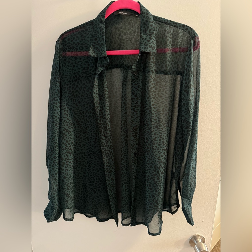 Sheer button down